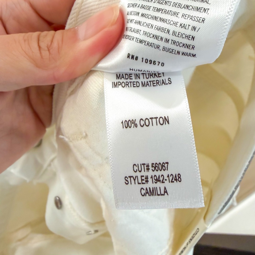 NWT Citizens of Humanity 100% Cotton Camilla White Denim Shorts Jorts 26 - Picture 6 of 6
